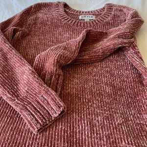 Chunky chenille knit sweater